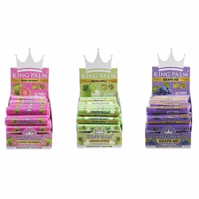 King Palm Mini Terpene Infused Single Roll 24 Count Per Pack(Tobacco Free!)