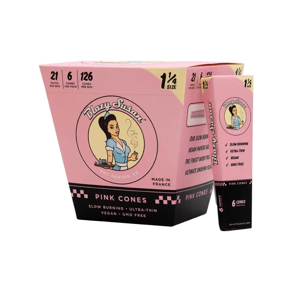 Blazy Susan Pink 6pk Pre Rolled Cones | 126CT Full Box