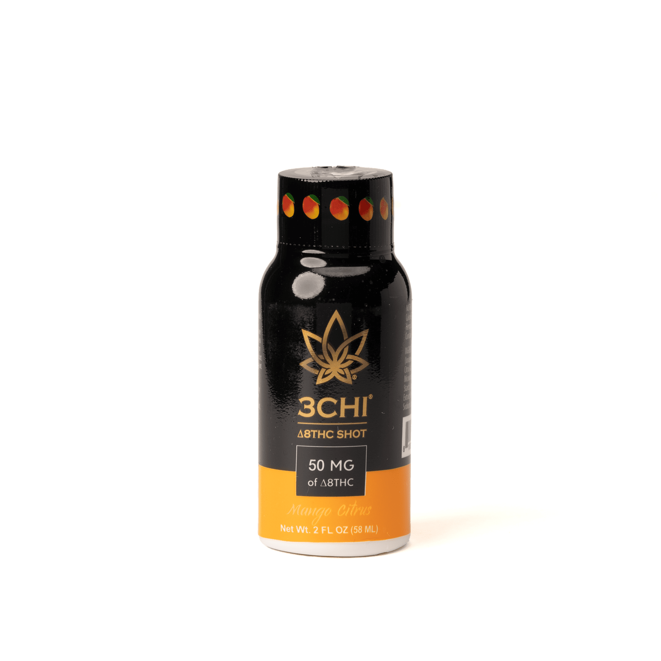 3CHI Delta 8THC (2oz-per bottle) (Mango Citrus) Shot 50 MG Full Box 12 ct