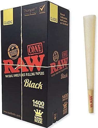 RAW Black Classic 1400ct Bulk Prerolled Cones