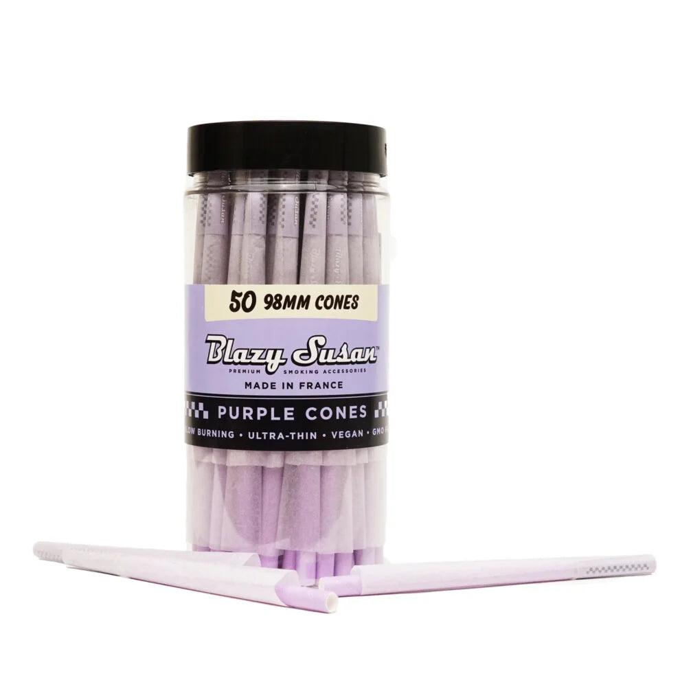 Blazy Susan Purple Pre Rolled Cones 98mm | 50 Count