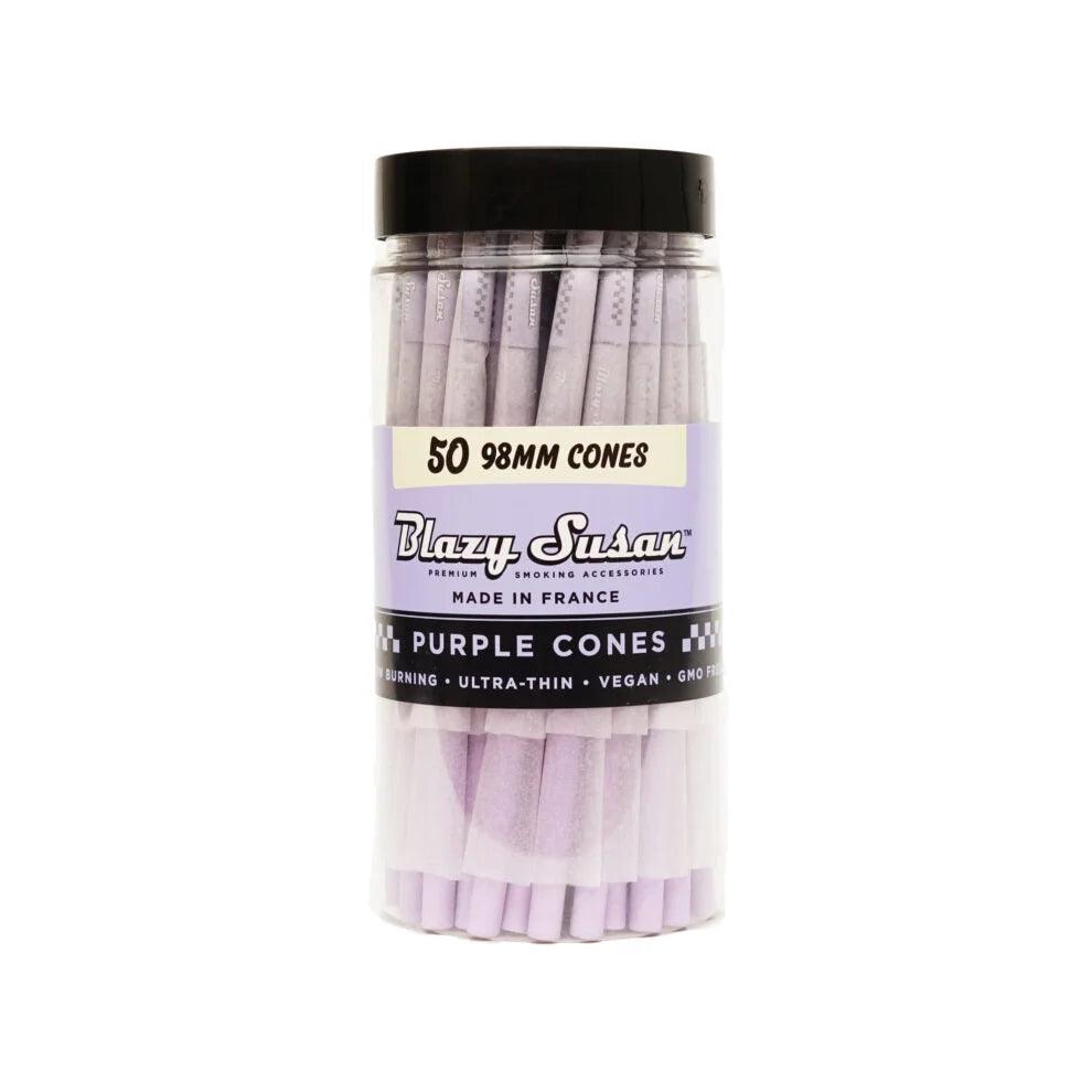 Blazy Susan Purple Pre Rolled Cones 98mm | 50 Count