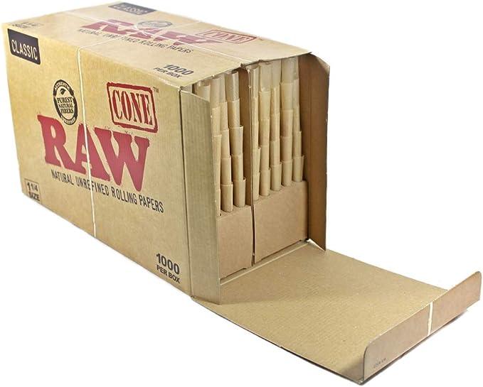 RAW Classic Bulk 1 1/4 Pre-Rolls Cones 1000PCS 84mm 24mm