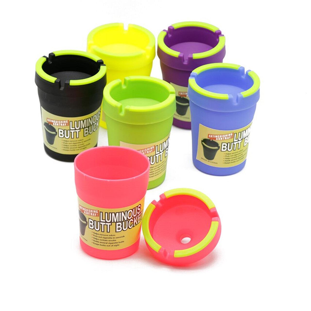 6 X  Jumbo Luminous Butt Bucket  Ashtray Cigarette Car Cup Ash Holder Portable THE ART OF VAPE