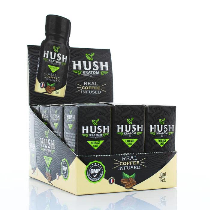 Hush Kratom 10 ml Real Coffee Infused Full Box (12ct)