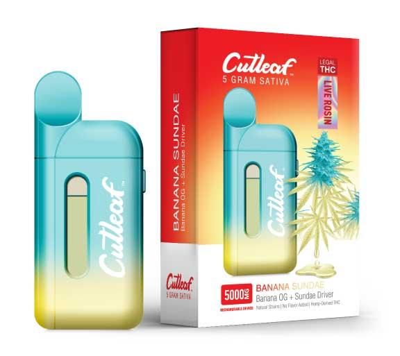 Cutleaf THC Live Rosin 5000mg 5 Grams Disposable 1ct