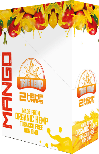 True Hemp - Organic Hemp Wraps - Non GMO - 2 Wraps Per Pack - 25 Pack Display Box